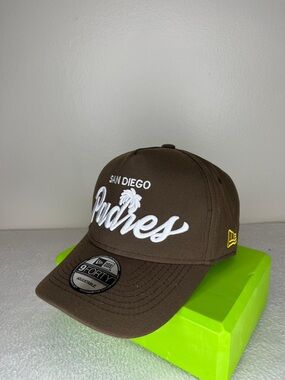 New Era Brown San Diego Padres Script Cap with White Embroidery